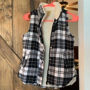 Buffalo plaid vest